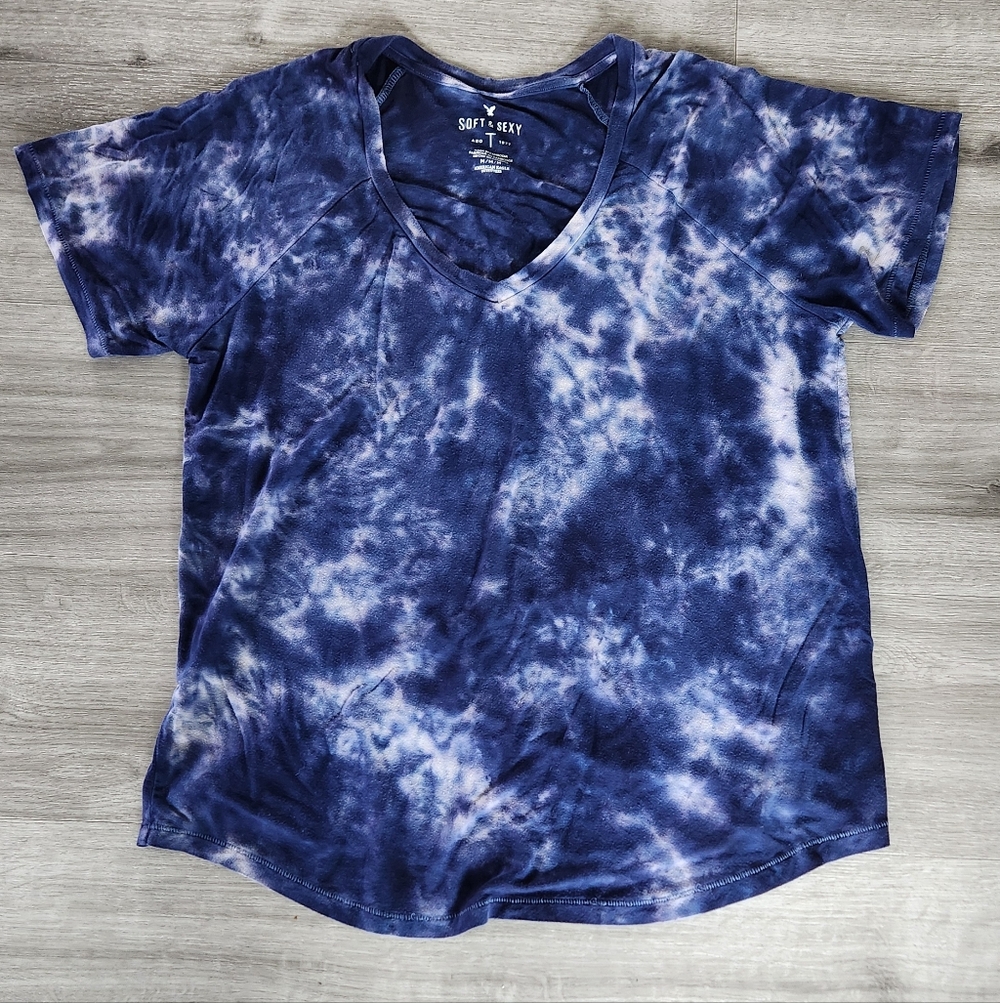 American Eagle Soft and Sexy T-shirt tie dye oversized fit womens M